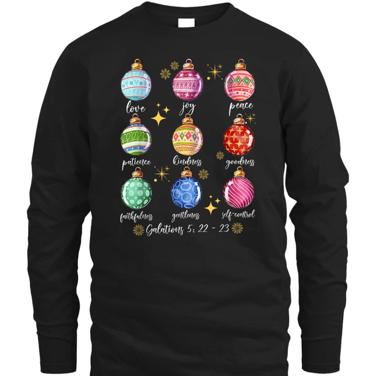 Christmas Decoration Balls And Christian Bible Verse T-Shirt Christmas Decoration Balls And Christian Bible Verse T-Shirt