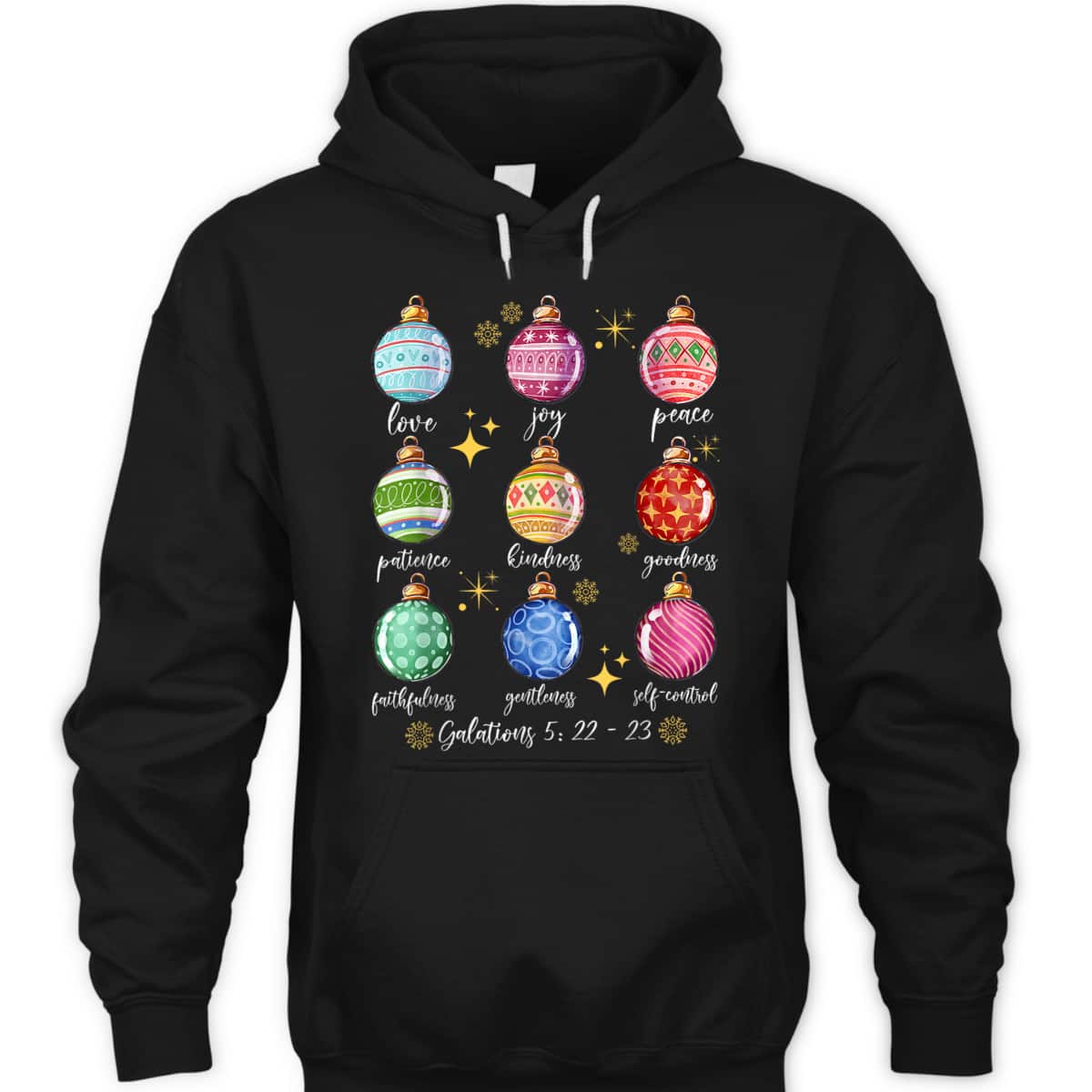 Christmas Decoration Balls And Christian Bible Verse T-Shirt