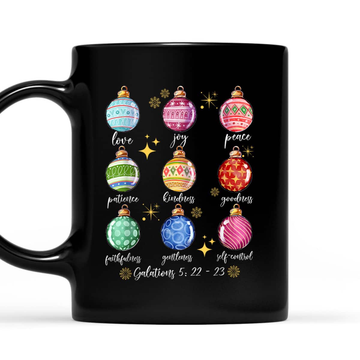 Christmas Decoration Balls And Christian Bible Verse T-Shirt