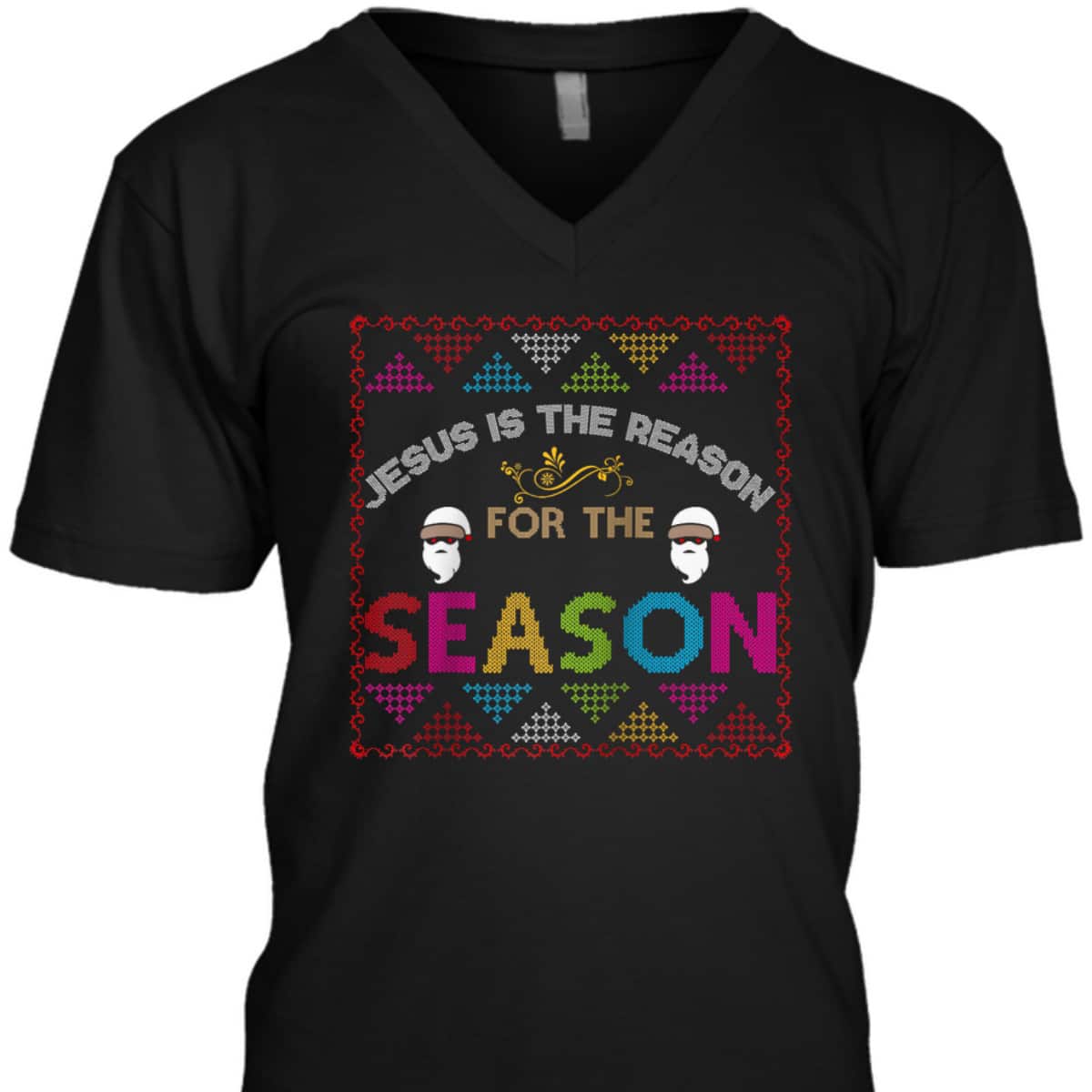 Christian Jesus The Reason Xmas Holiday Season Christmas Spirit T-Shirt