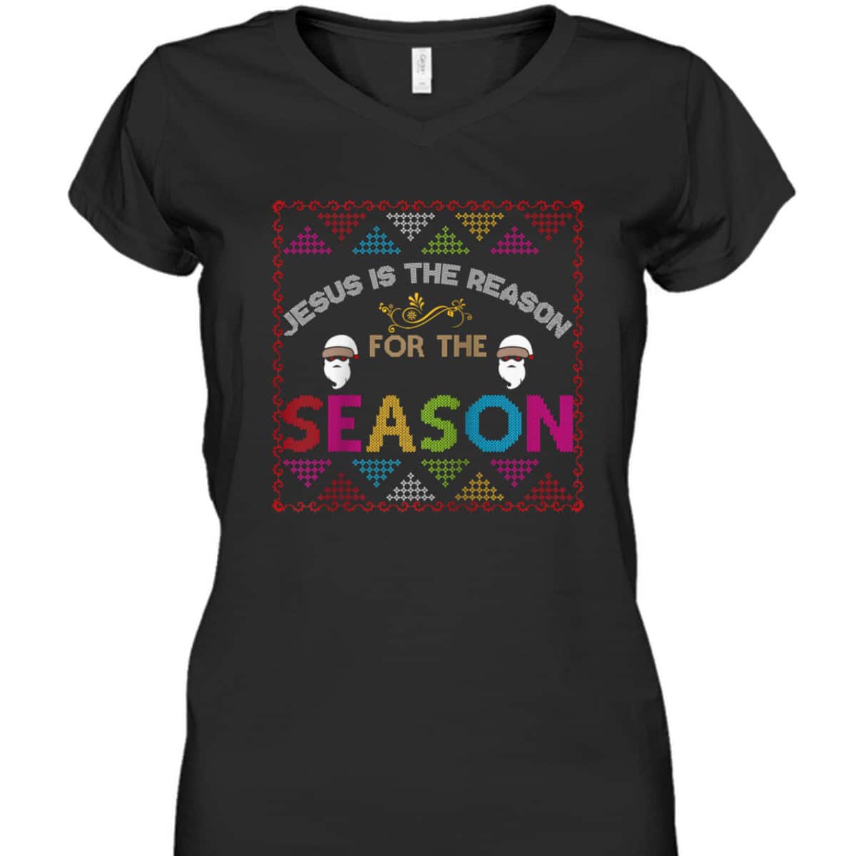 Christian Jesus The Reason Xmas Holiday Season Christmas Spirit T-Shirt