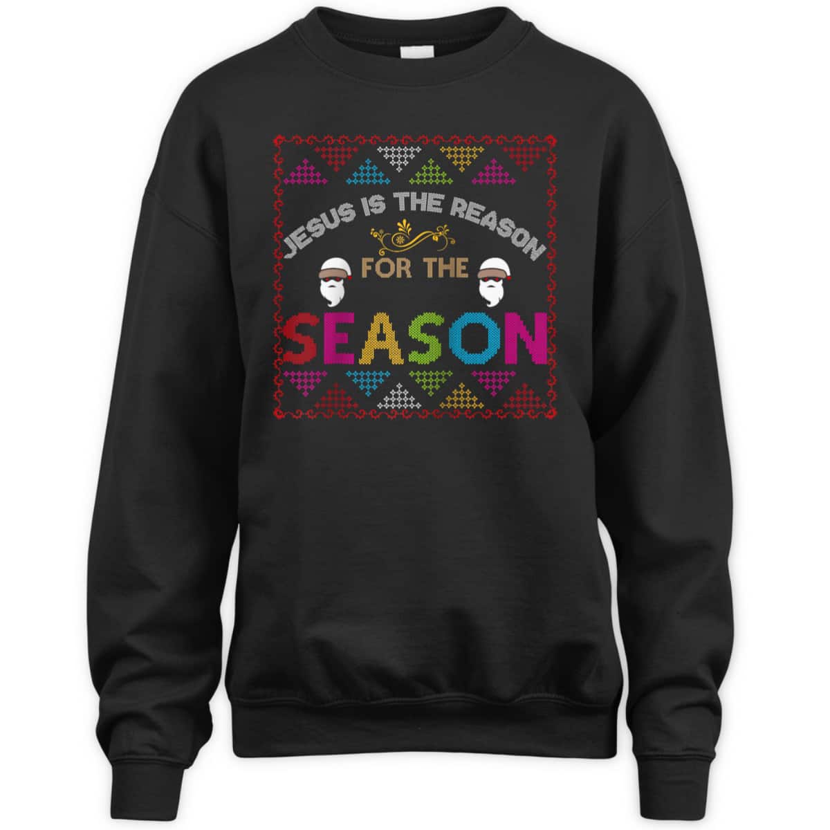 Christian Jesus The Reason Xmas Holiday Season Christmas Spirit T-Shirt