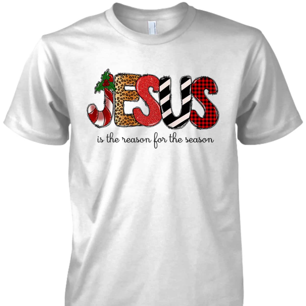 Jesus The Reason Xmas Holiday Season Christmas Religious Christian T-Shirt