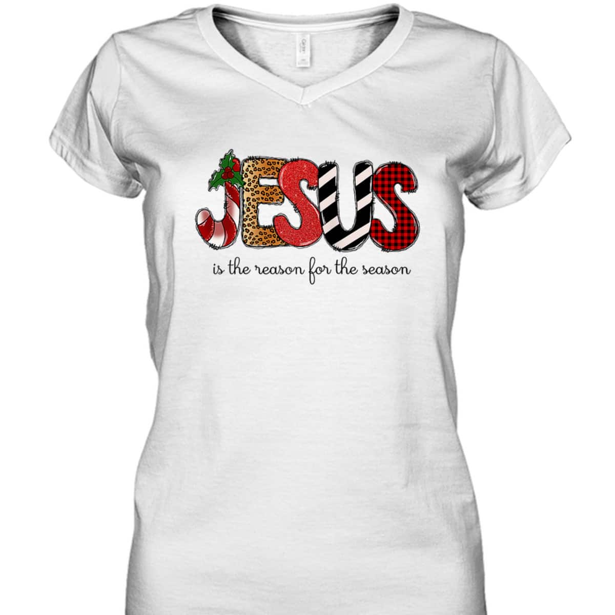 Jesus The Reason Xmas Holiday Season Christmas Religious Christian T-Shirt