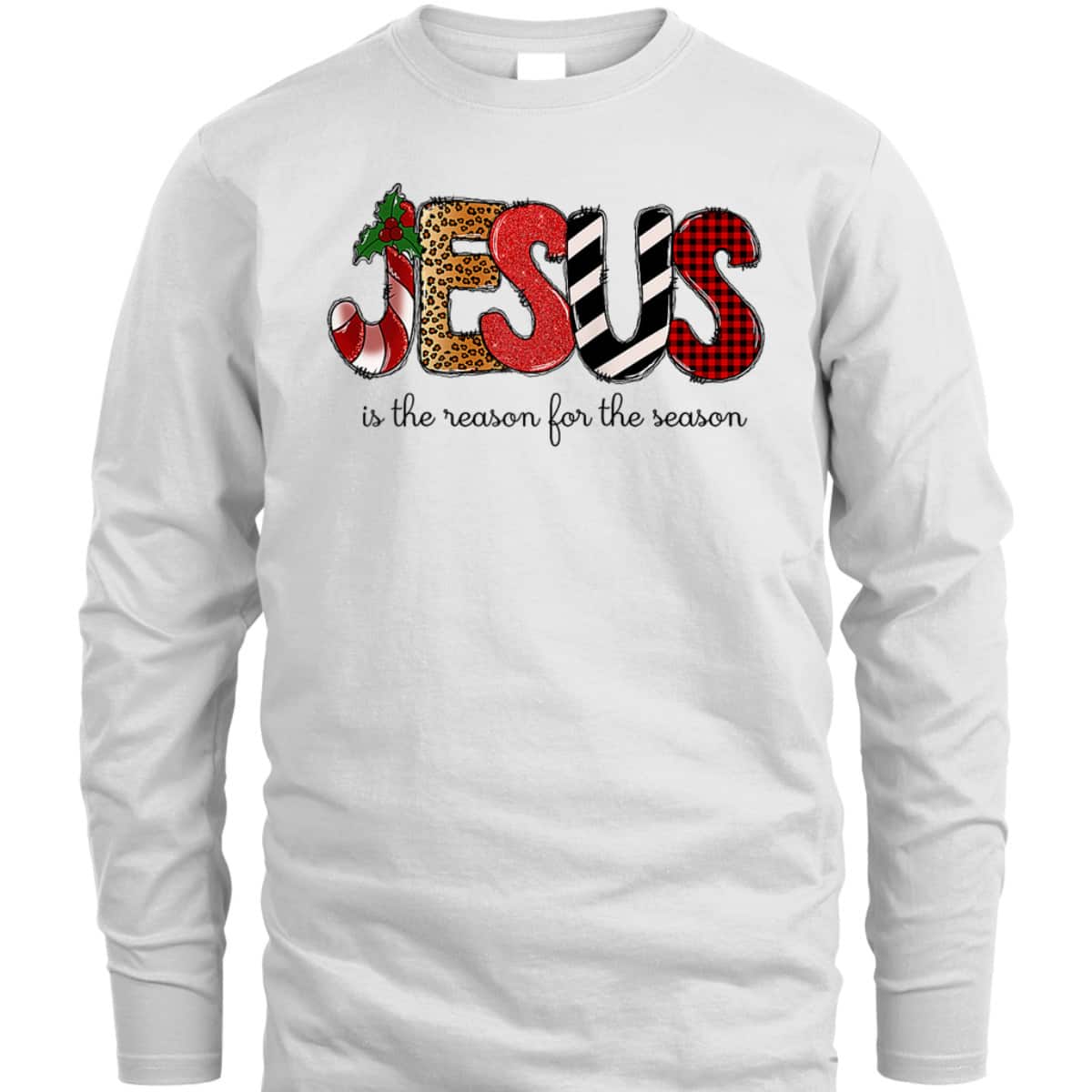 Jesus The Reason Xmas Holiday Season Christmas Religious Christian T-Shirt
