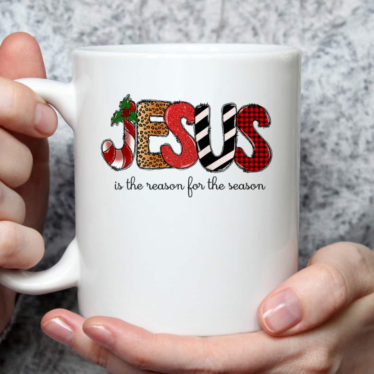 Jesus The Reason Xmas Holiday Season Christmas Religious Christian T-Shirt
