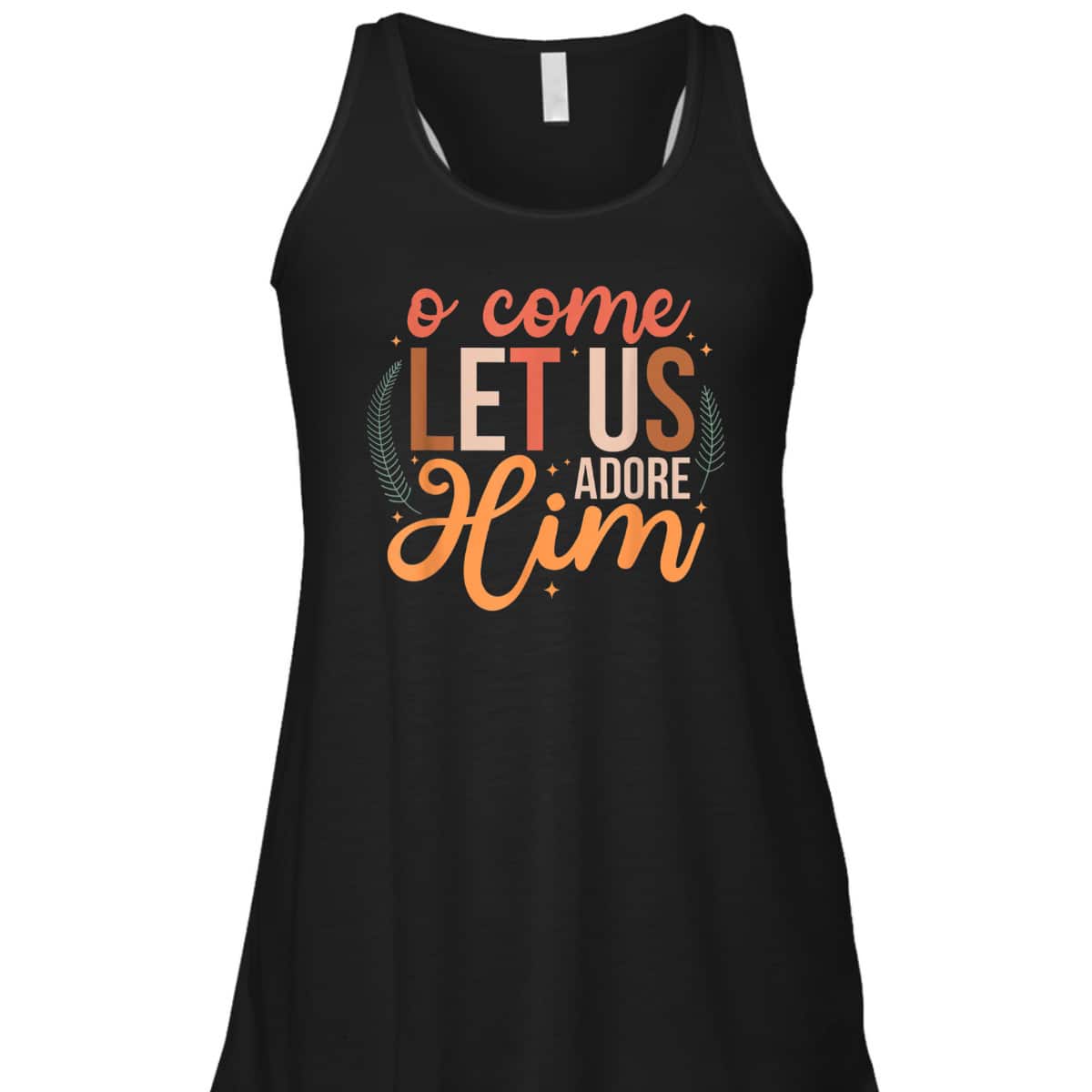 Oh Come Let Us Adore Him Christmas Christian Jesus Xmas T-Shirt