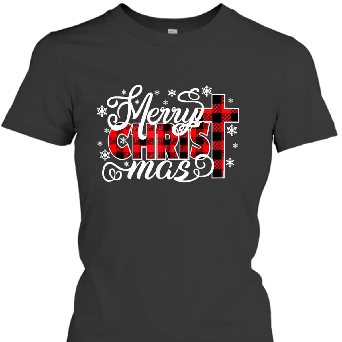 Merry Christmas Red Buffalo Plaid Christ-Mas T-Shirt Merry Christmas Red Buffalo Plaid Christ-Mas T-Shirt