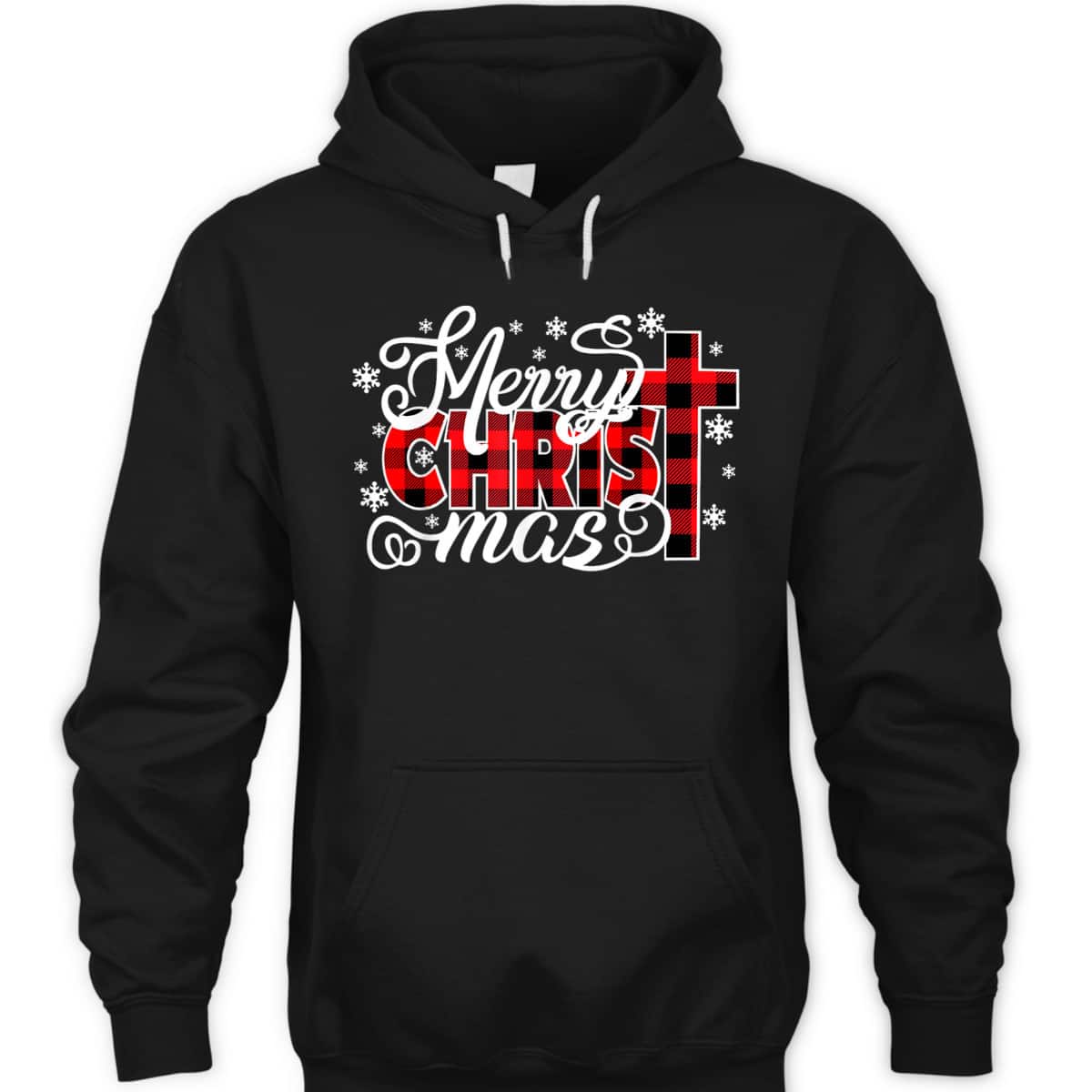 Merry Christmas Red Buffalo Plaid Christ-Mas T-Shirt