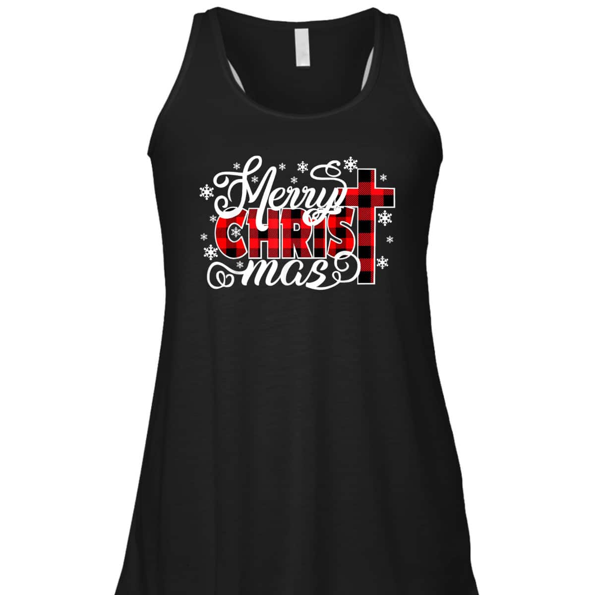 Merry Christmas Red Buffalo Plaid Christ-Mas T-Shirt