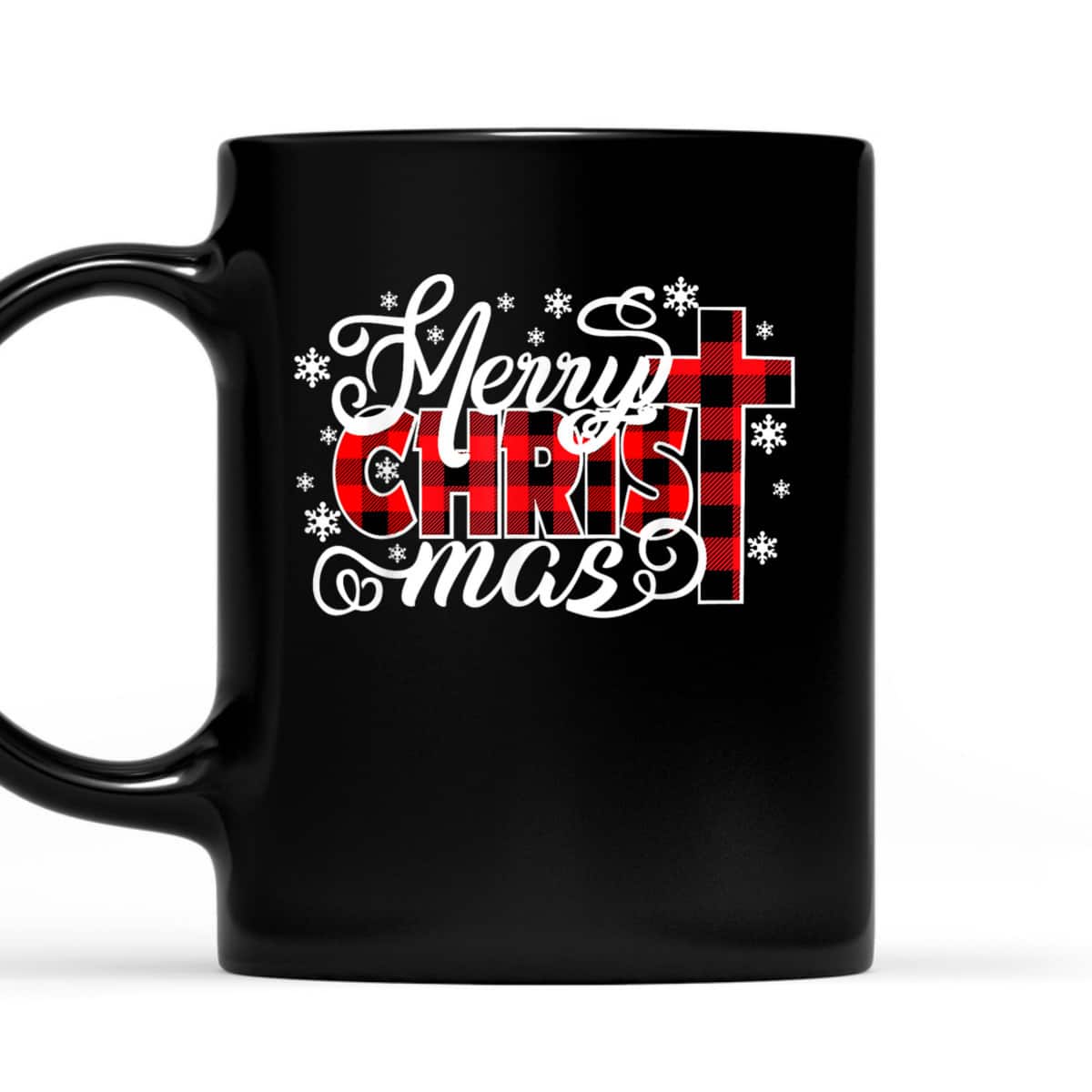 Merry Christmas Red Buffalo Plaid Christ-Mas T-Shirt