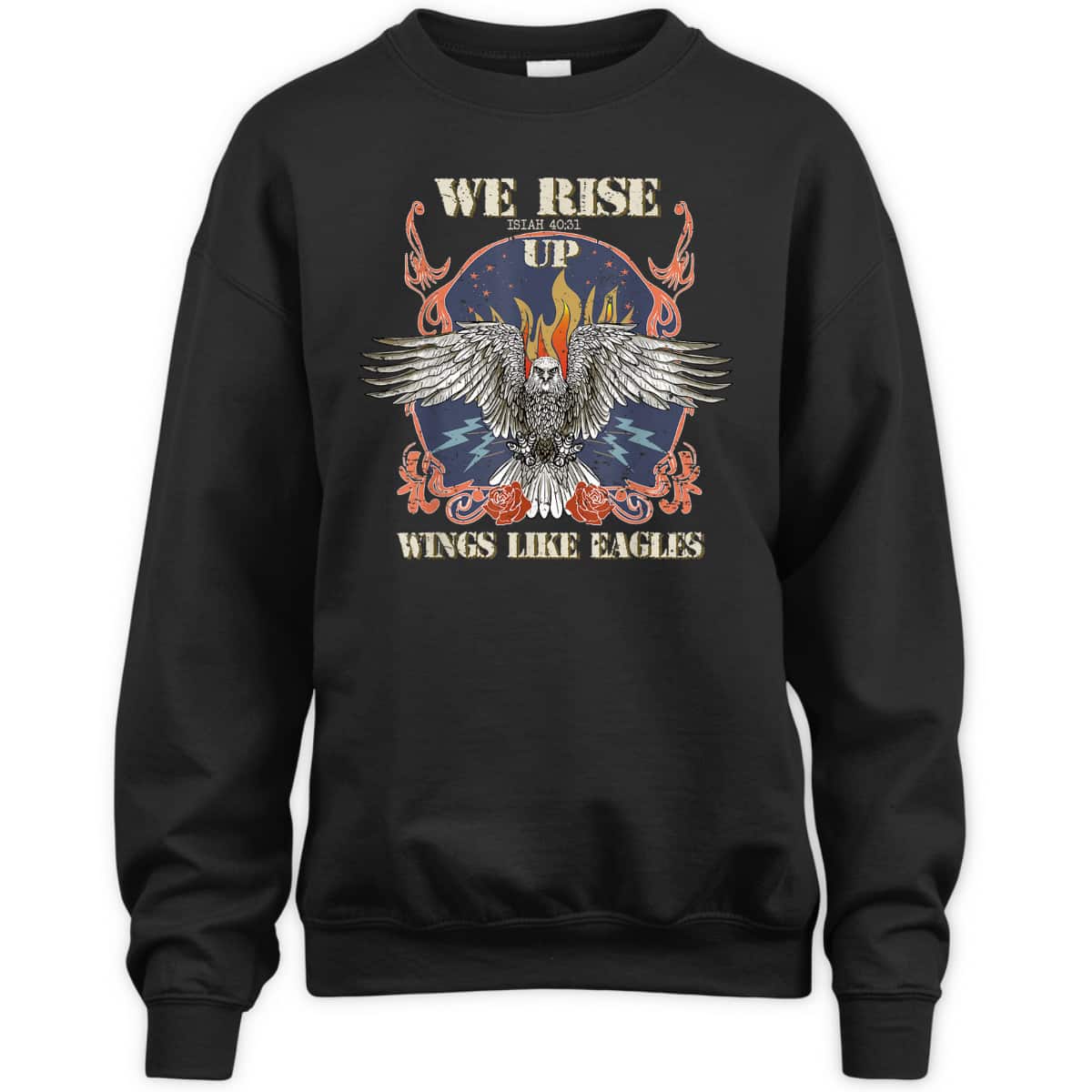 We Rise Up Wings Like Eagle Christian Religious Isaiah 40:31 Bible Verse T-Shirt We Rise Up Wings Like Eagle Christian Religious Isaiah 40:31 Bible Verse T-Shirt