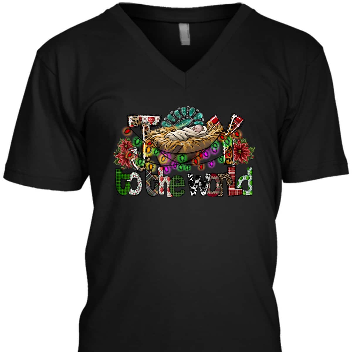 Joy To The World Christian Christmas Baby Jesus Xmas Holiday T-Shirt