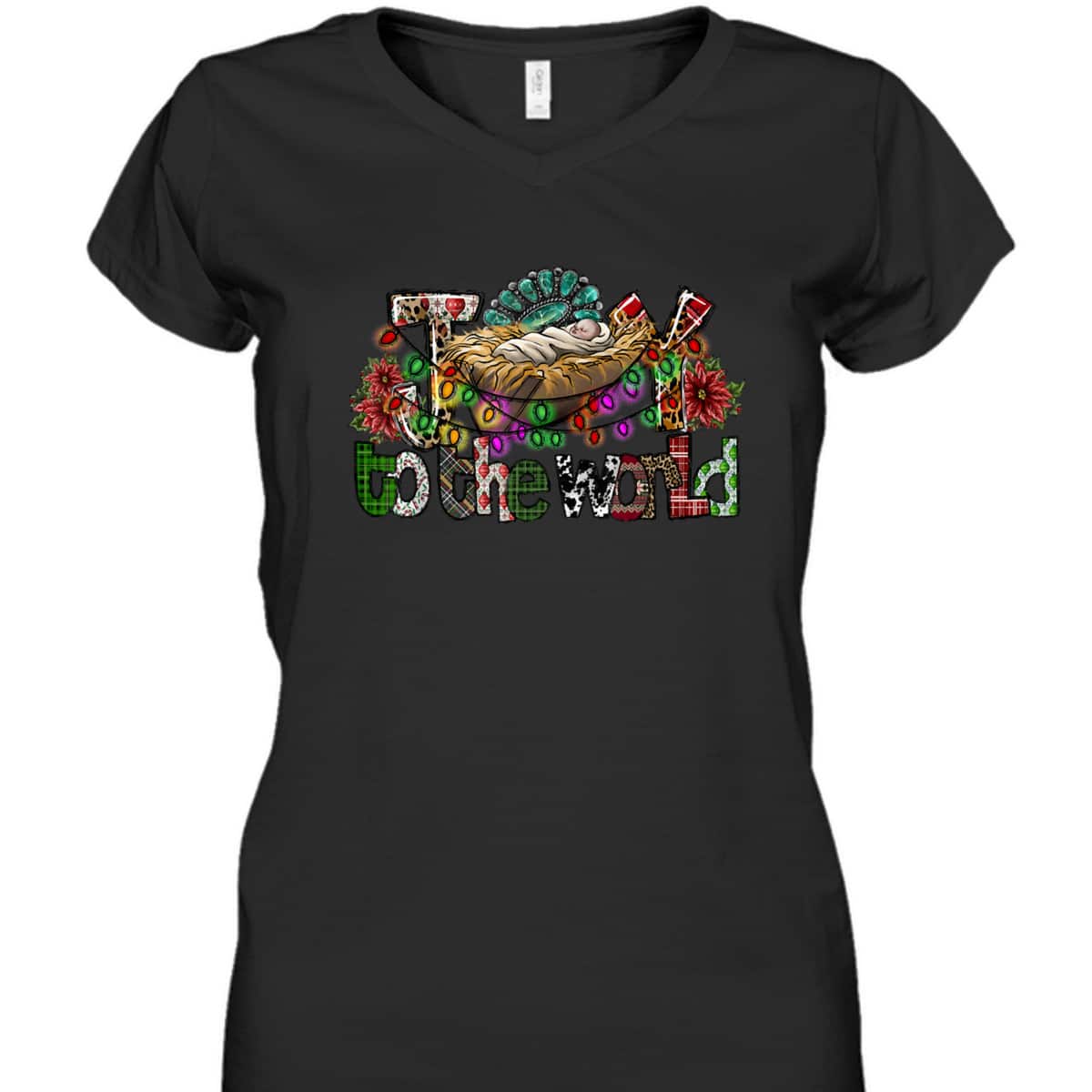 Joy To The World Christian Christmas Baby Jesus Xmas Holiday T-Shirt