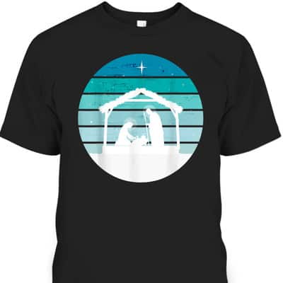 Nativity Scene Christmas Jesus Christ Winter Xmas Religious T-Shirt