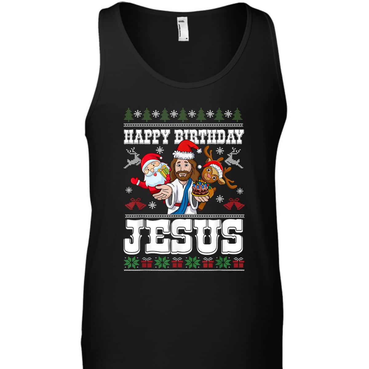 Happy Birthday Jesus Merry Christmas Santa Christian Xmas T-Shirt Happy Birthday Jesus Merry Christmas Santa Christian Xmas T-Shirt