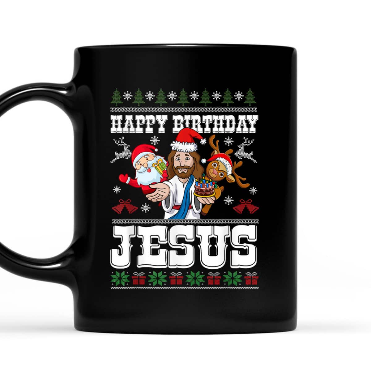 Happy Birthday Jesus Merry Christmas Santa Christian Xmas T-Shirt