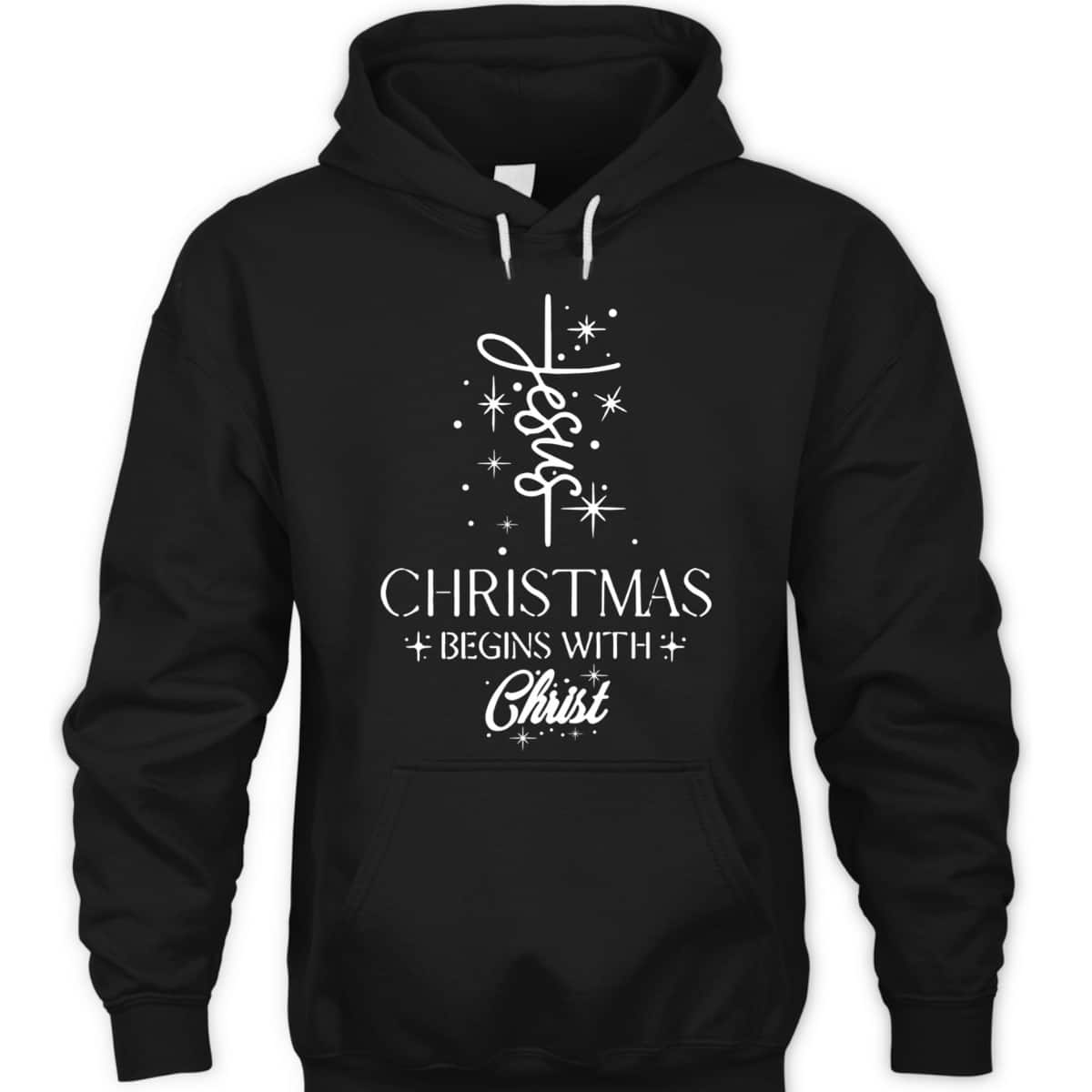 Christmas Begins With Christ Christmas Xmas Christian Spirit Religious T-Shirt Christmas Begins With Christ Christmas Xmas Christian Spirit Religious T-Shirt