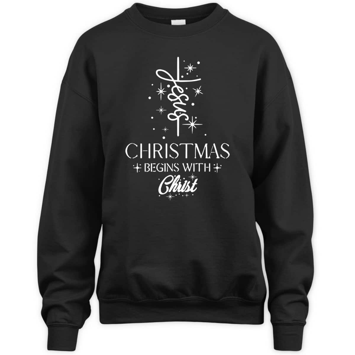 Christmas Begins With Christ Christmas Xmas Christian Spirit Religious T-Shirt Christmas Begins With Christ Christmas Xmas Christian Spirit Religious T-Shirt