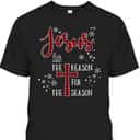 Cute Jesus Is The Reason For The Season Buffalo Plaid Pajama T-Shirt