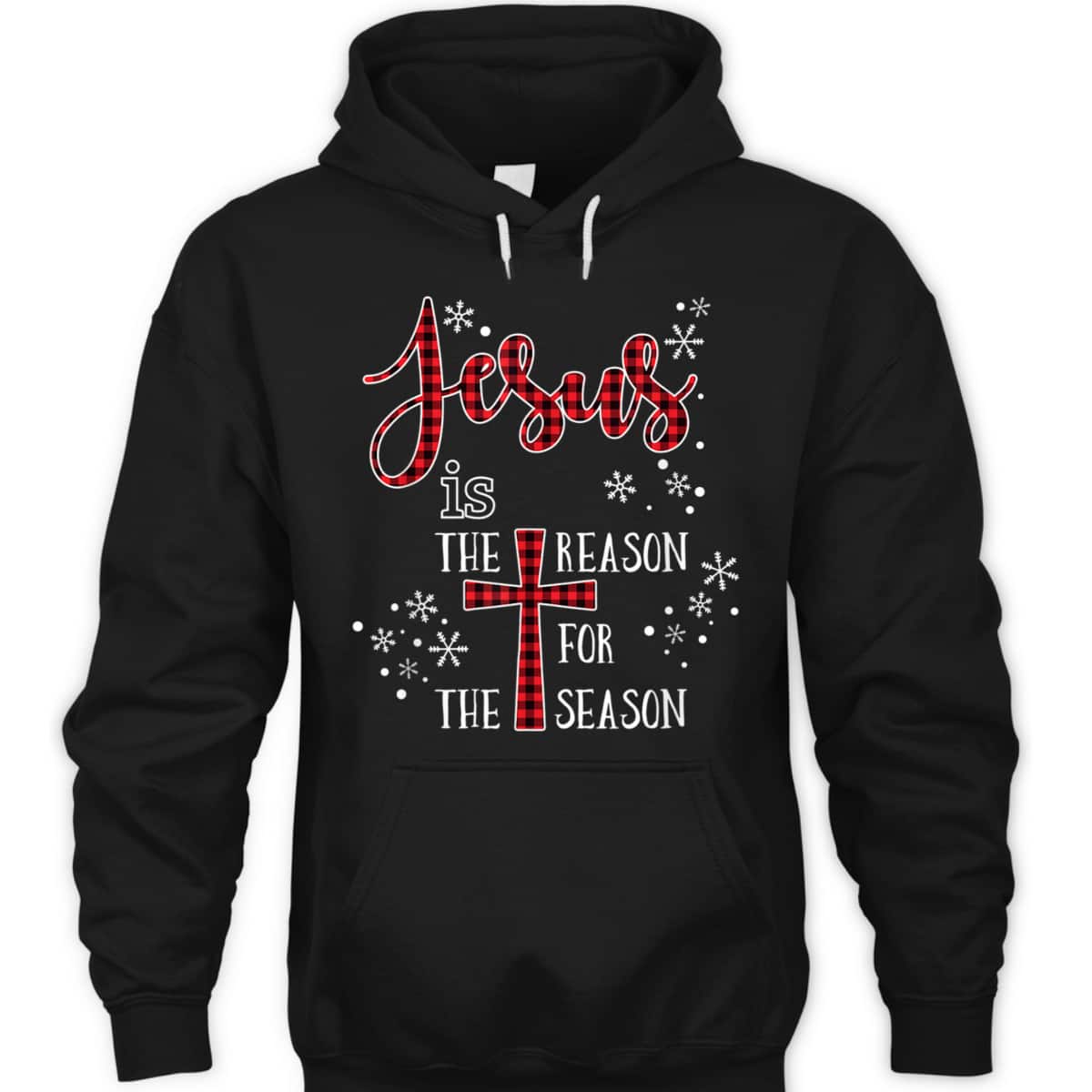 Cute Jesus Is The Reason For The Season Buffalo Plaid Pajama T-Shirt