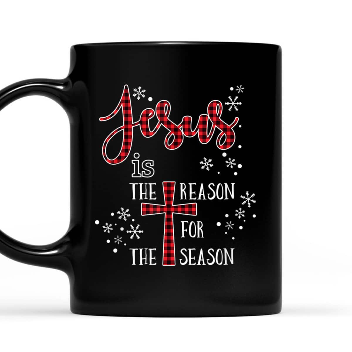 Cute Jesus Is The Reason For The Season Buffalo Plaid Pajama T-Shirt