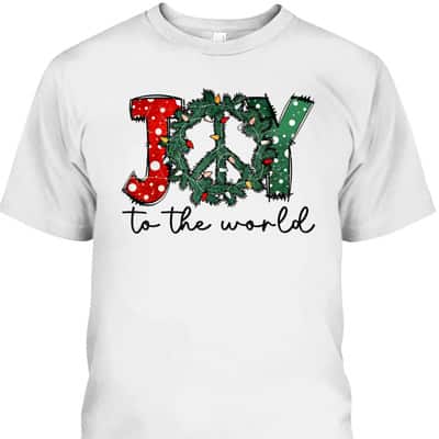 Retro Joy To The World Christmas Jesus Christian Xmas T-Shirt