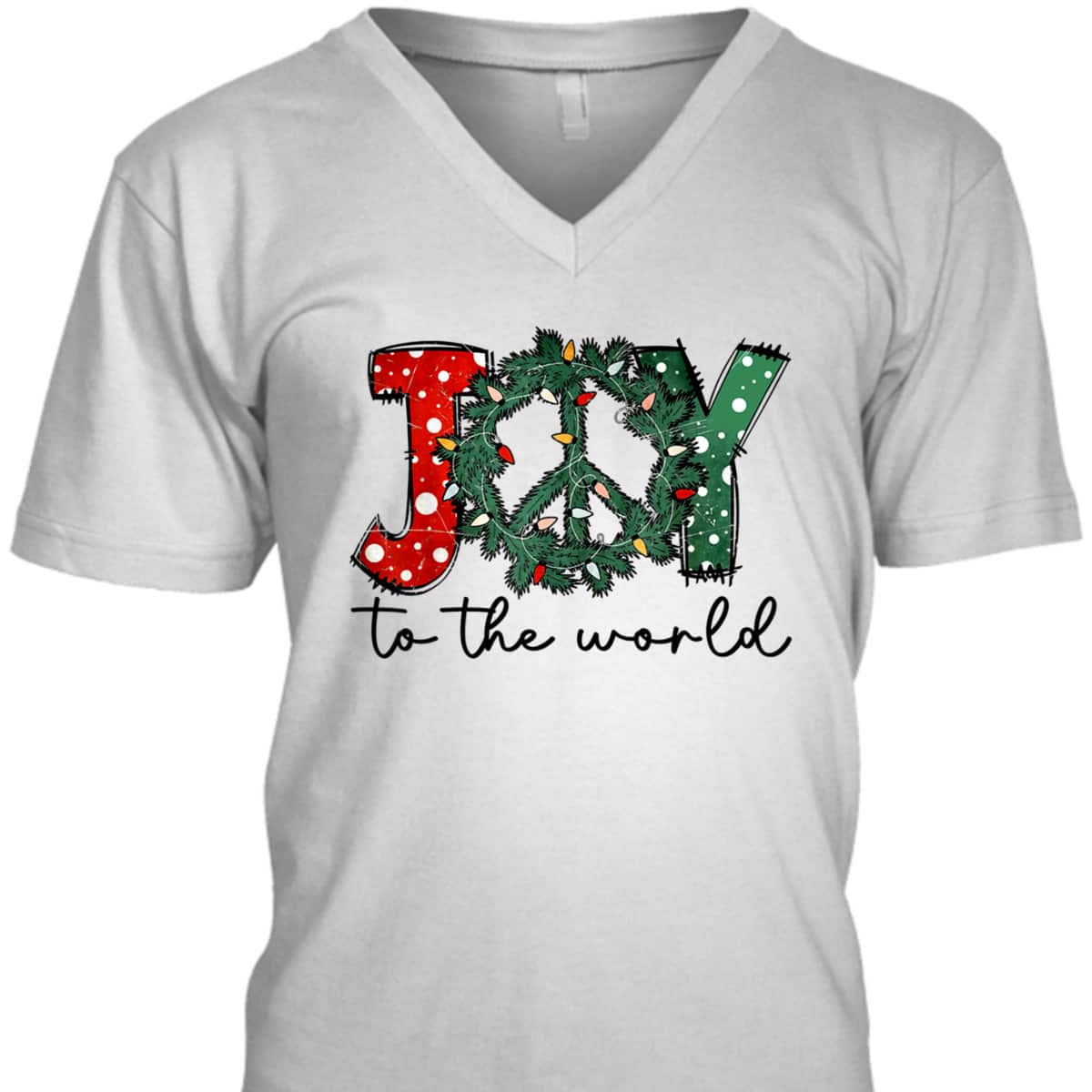 Retro Joy To The World Christmas Jesus Christian Xmas T-Shirt