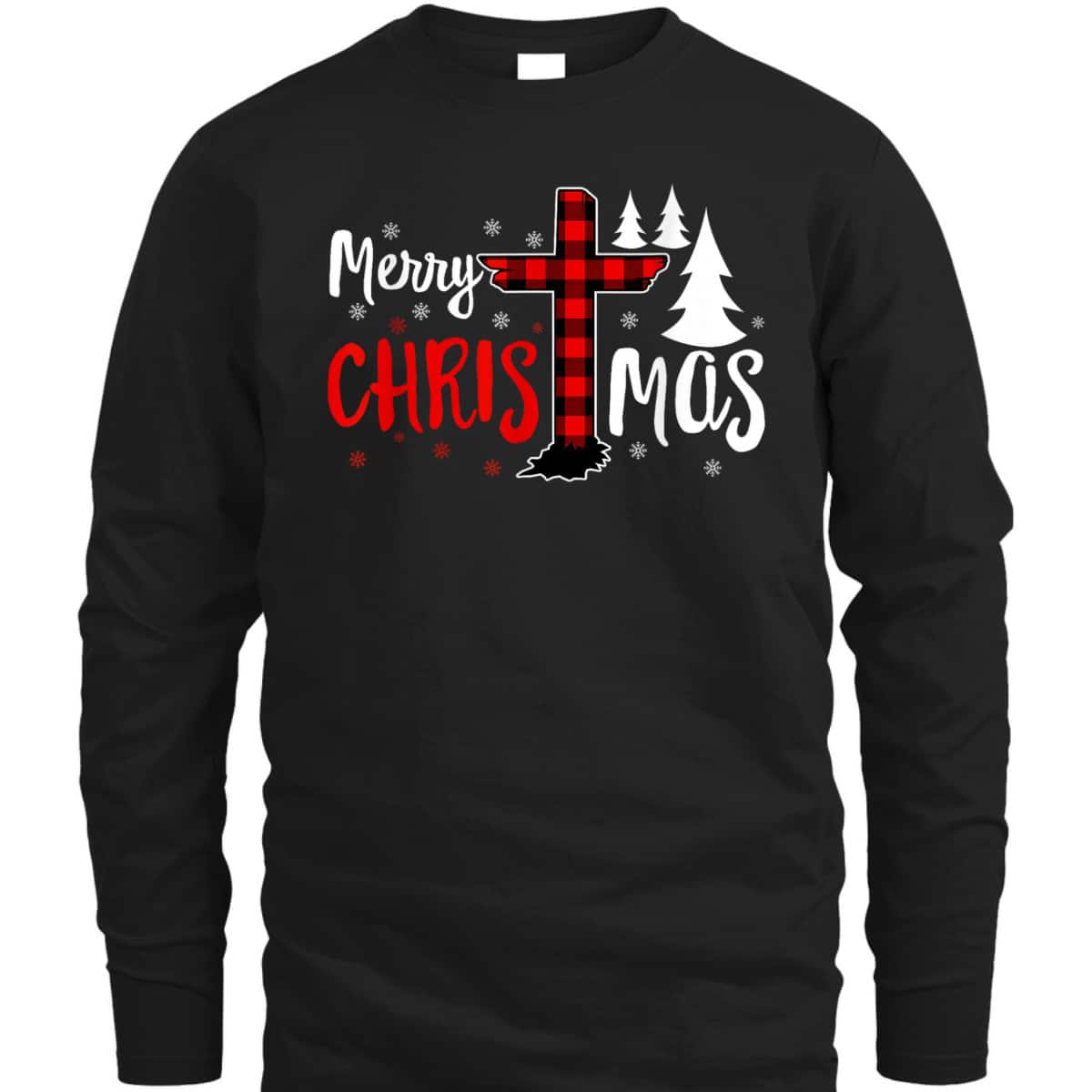 Merry Christmas Christians Buffalo Plaid Christian Faith Cross T-Shirt Merry Christmas Christians Buffalo Plaid Christian Faith Cross T-Shirt