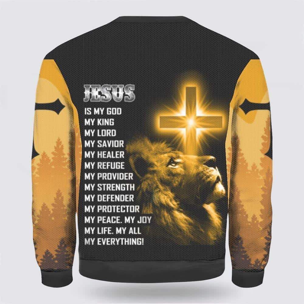 Jesus Is My God My King My Lord My Savior Ugly Christmas Ugly Christmas Sweater Christmas Gifts For Christian Jesus Is My God My King My Lord My Savior Ugly Christmas Ugly Christmas Sweater Christmas Gifts For Christian