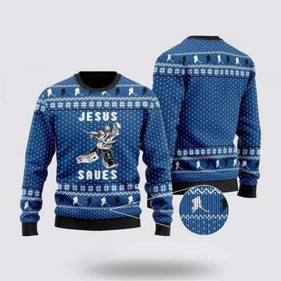 Christian Hockey Jesus Saves Christmas Ugly Christmas Ugly Christmas Sweater Funny Christian Gifts Christian Hockey Jesus Saves Christmas Ugly Christmas Ugly Christmas Sweater Funny Christian Gifts
