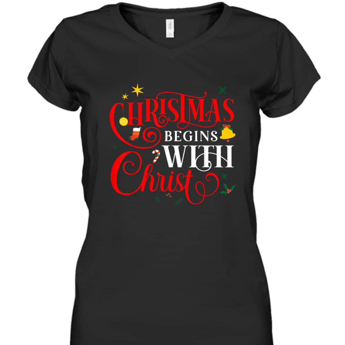 Christmas Begins With Christ Faith Jesus Christian Xmas T-Shirt Christmas Begins With Christ Faith Jesus Christian Xmas T-Shirt