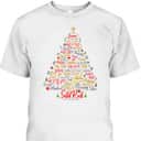 Names Of Jesus Christmas Tree Amazing Xmas Tree Christian Religious T-Shirt