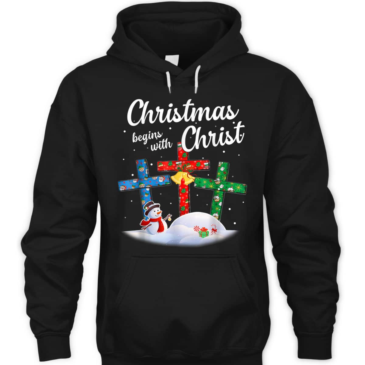Christmas Begins With Christ Snowman Christian Cross Religious Xmas T-Shirt Christmas Begins With Christ Snowman Christian Cross Religious Xmas T-Shirt
