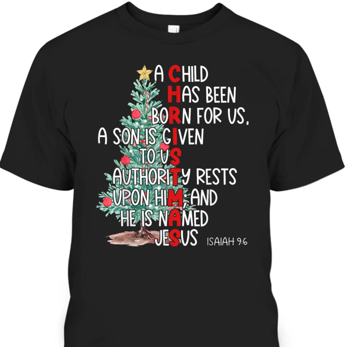 Christmas Jesus Mighty God Isaiah 9:6 Faith Christian Bible Verse He IS Named Jesus T-Shirt Christmas Jesus Mighty God Isaiah 9:6 Faith Christian Bible Verse He IS Named Jesus T-Shirt
