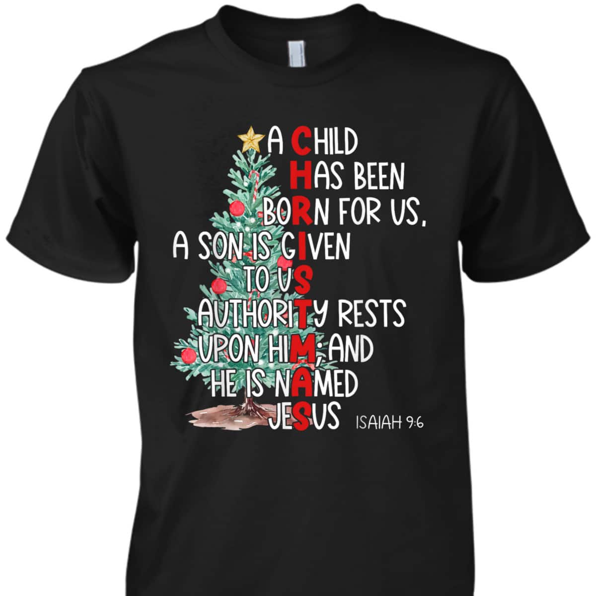 Christmas Jesus Mighty God Isaiah 9:6 Faith Christian Bible Verse He IS Named Jesus T-Shirt Christmas Jesus Mighty God Isaiah 9:6 Faith Christian Bible Verse He IS Named Jesus T-Shirt
