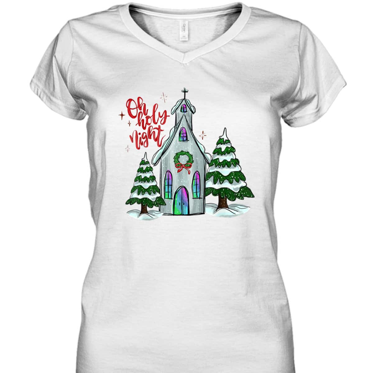 Christian Christmas Oh Holy Night Xmas Church Silent Night T-Shirt Christian Christmas Oh Holy Night Xmas Church Silent Night T-Shirt