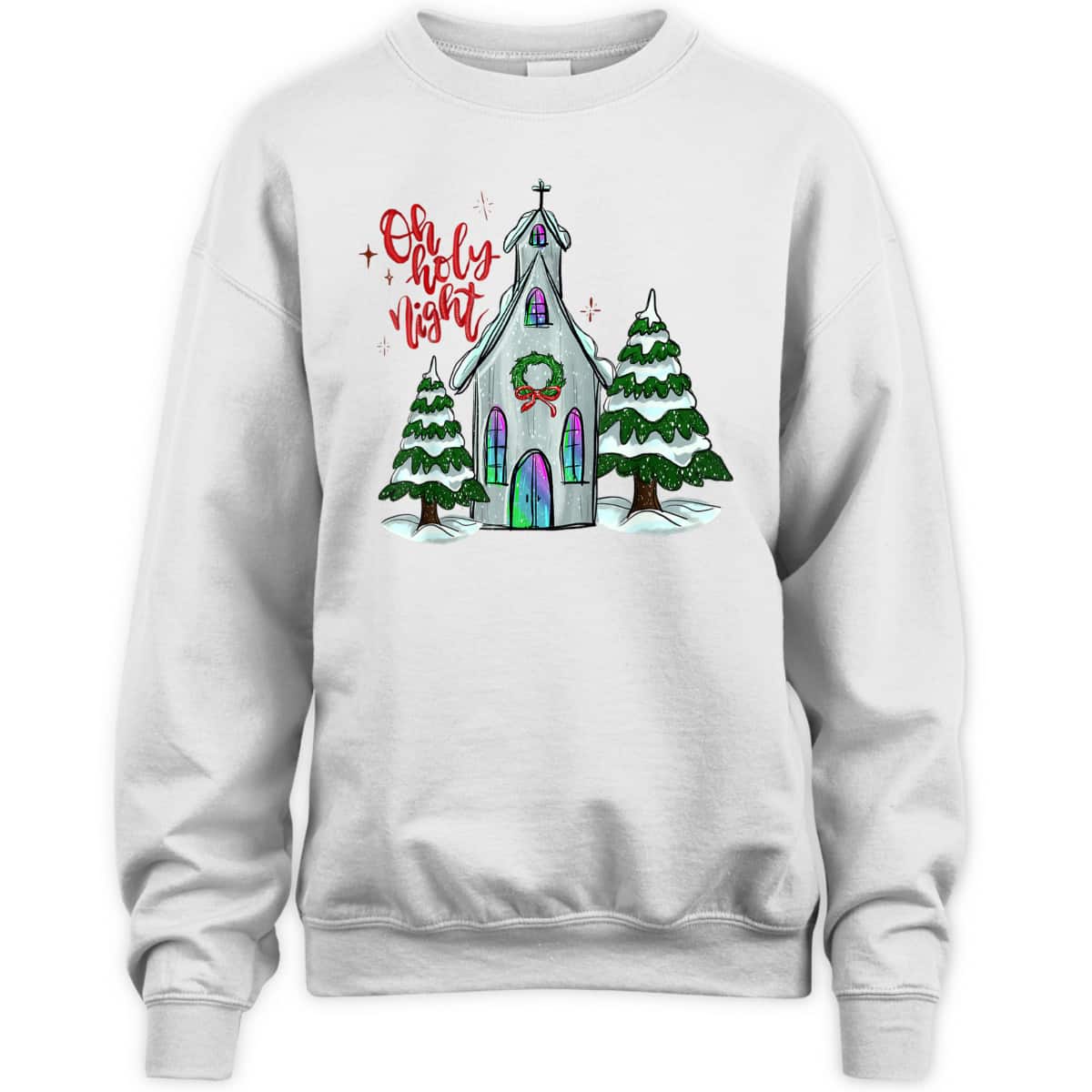 Christian Christmas Oh Holy Night Xmas Church Silent Night T-Shirt Christian Christmas Oh Holy Night Xmas Church Silent Night T-Shirt