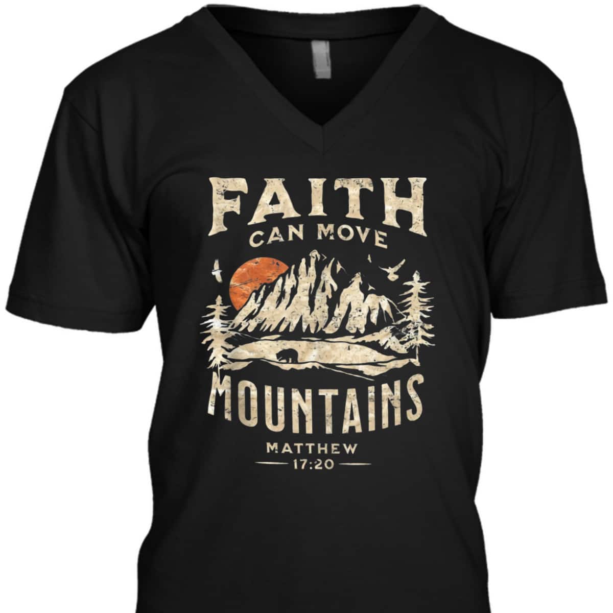Faith Can Move Mountains Religious Bible Christian Jesus Matthew 17:20 T-Shirt Faith Can Move Mountains Religious Bible Christian Jesus Matthew 17:20 T-Shirt