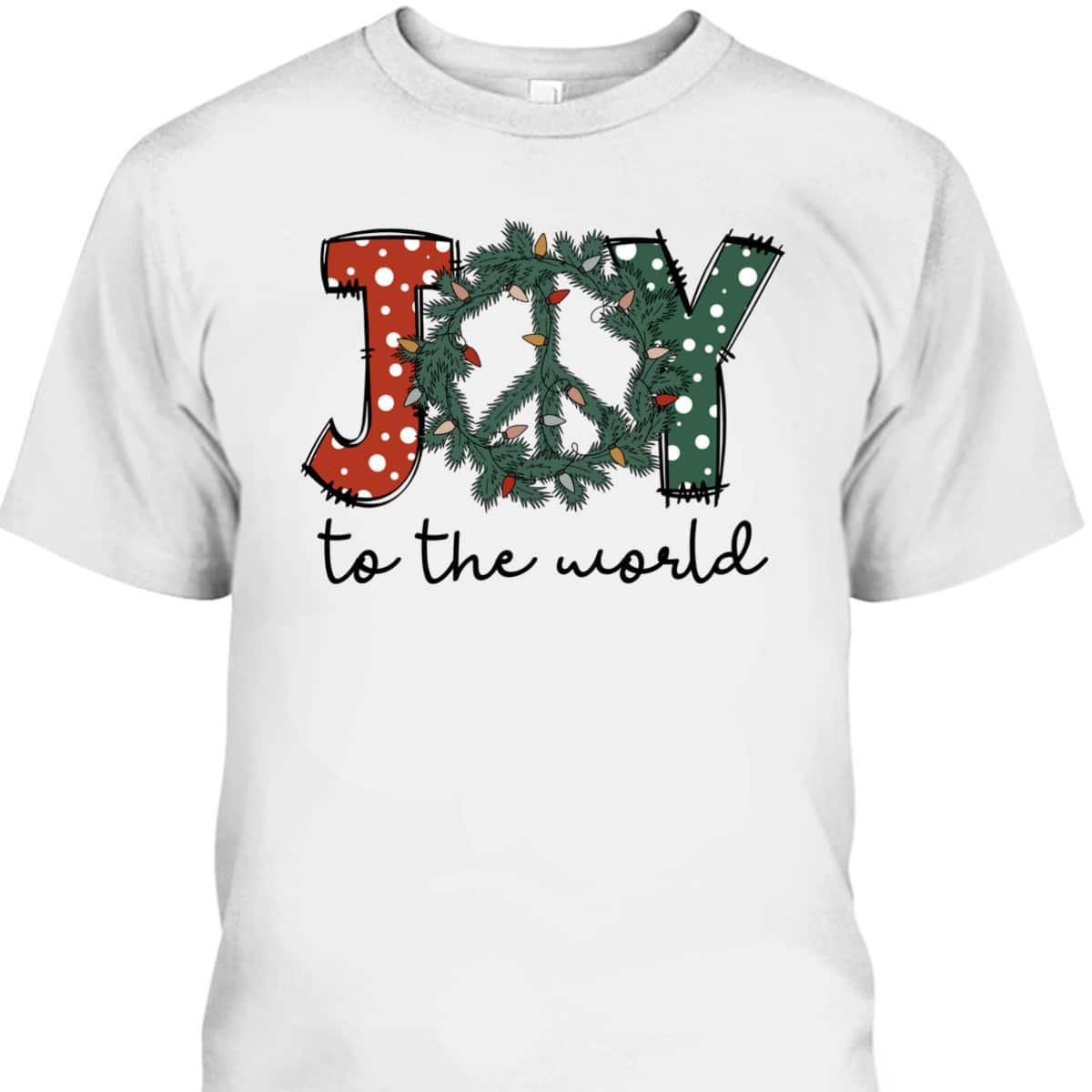 Retro Joy To The World Funny Jesus Christmas Christian Xmas T-Shirt