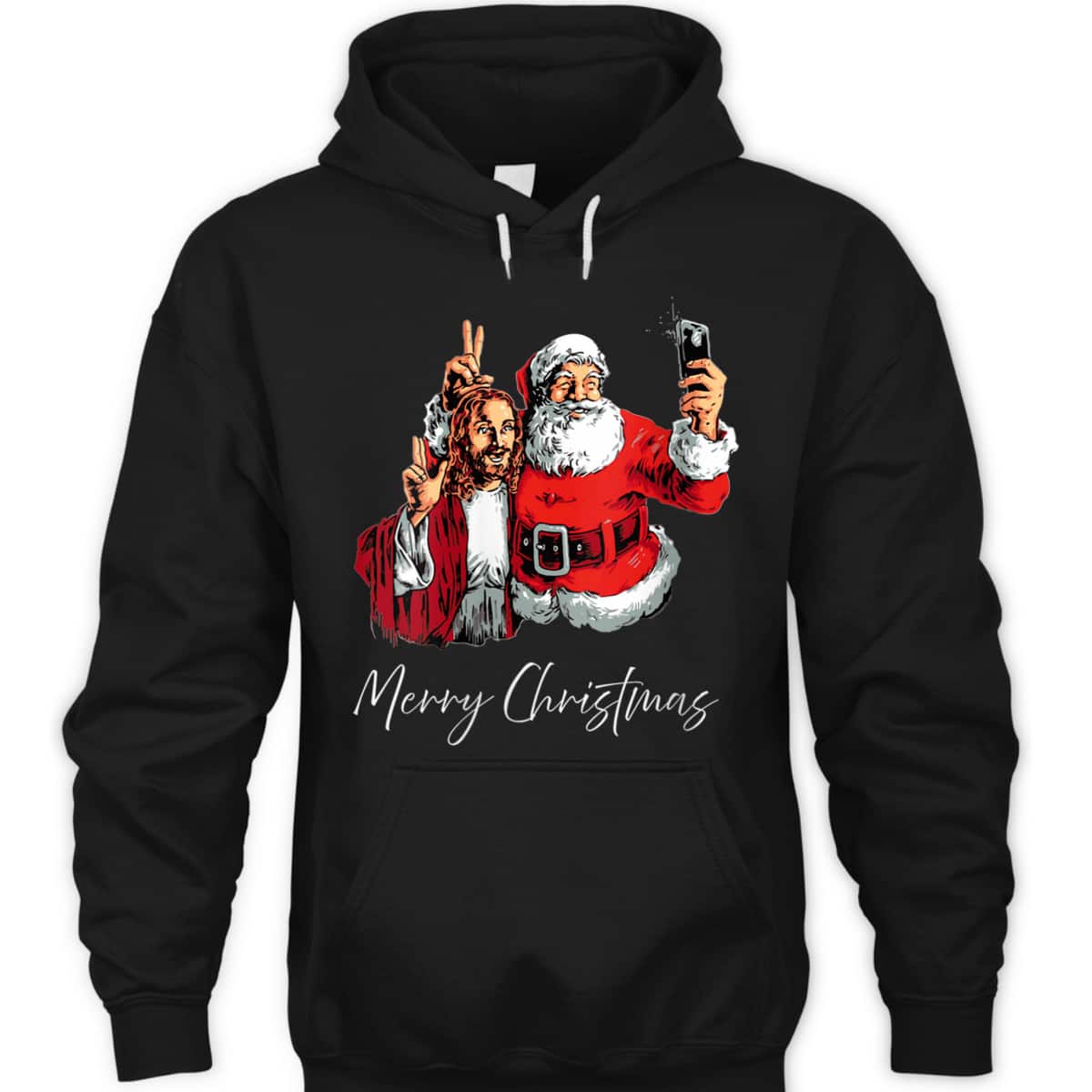 Merry Christmas Santa Claus Jesus God Selfie Xmas Christian T-Shirt Merry Christmas Santa Claus Jesus God Selfie Xmas Christian T-Shirt