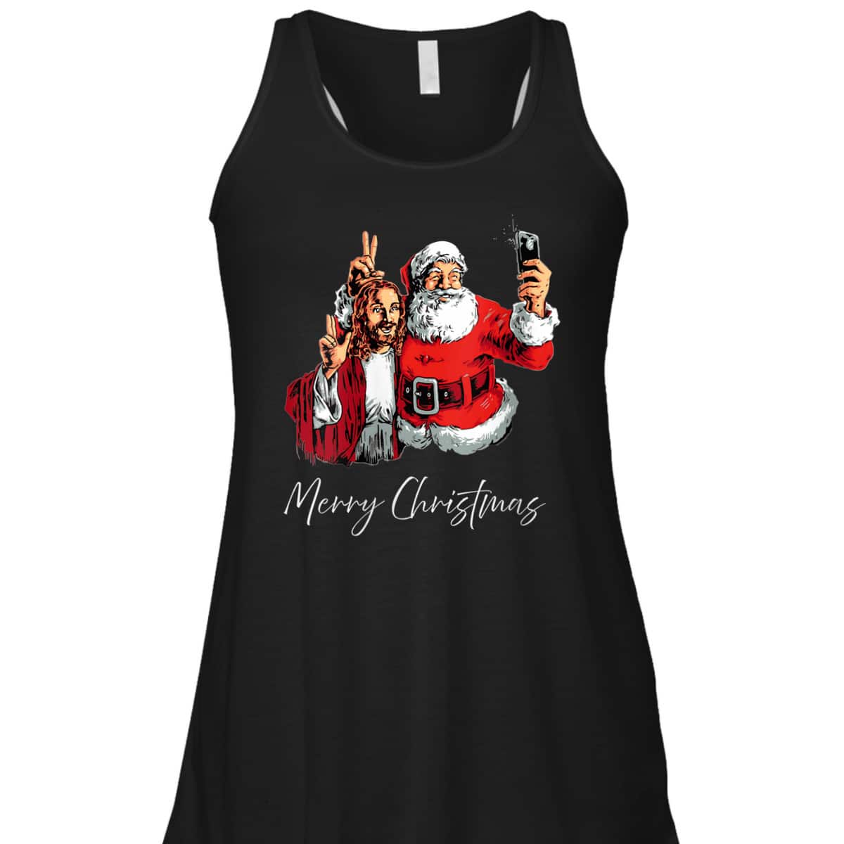 Merry Christmas Santa Claus Jesus God Selfie Xmas Christian T-Shirt Merry Christmas Santa Claus Jesus God Selfie Xmas Christian T-Shirt