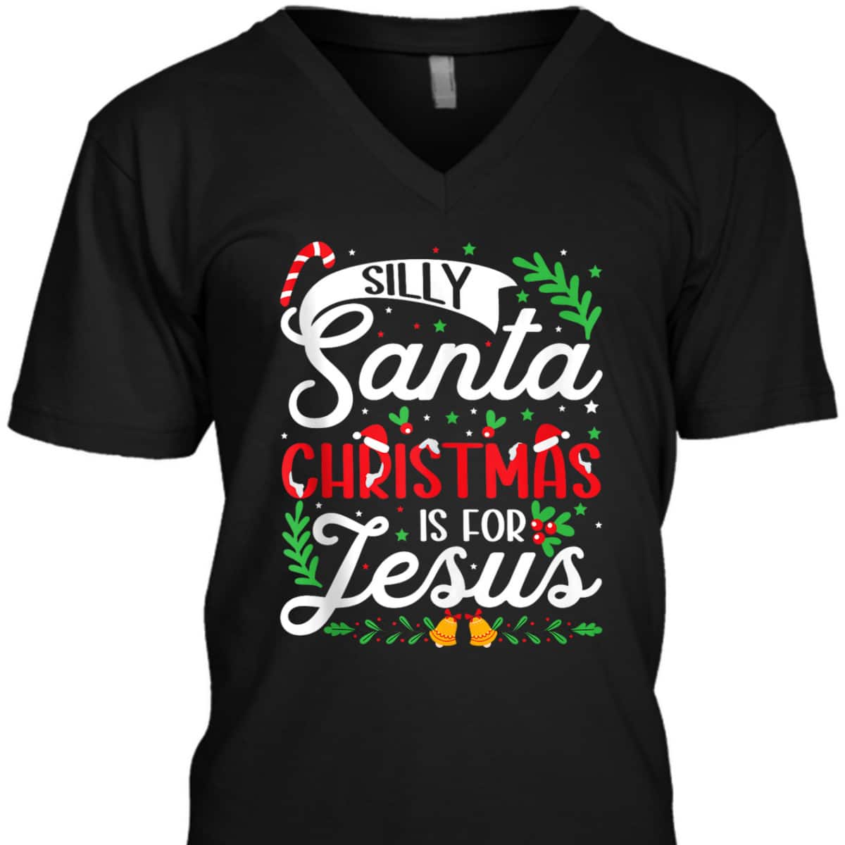 Silly Santa Christmas Is For Jesus Christian X-Mas Christian T-Shirt Silly Santa Christmas Is For Jesus Christian X-Mas Christian T-Shirt
