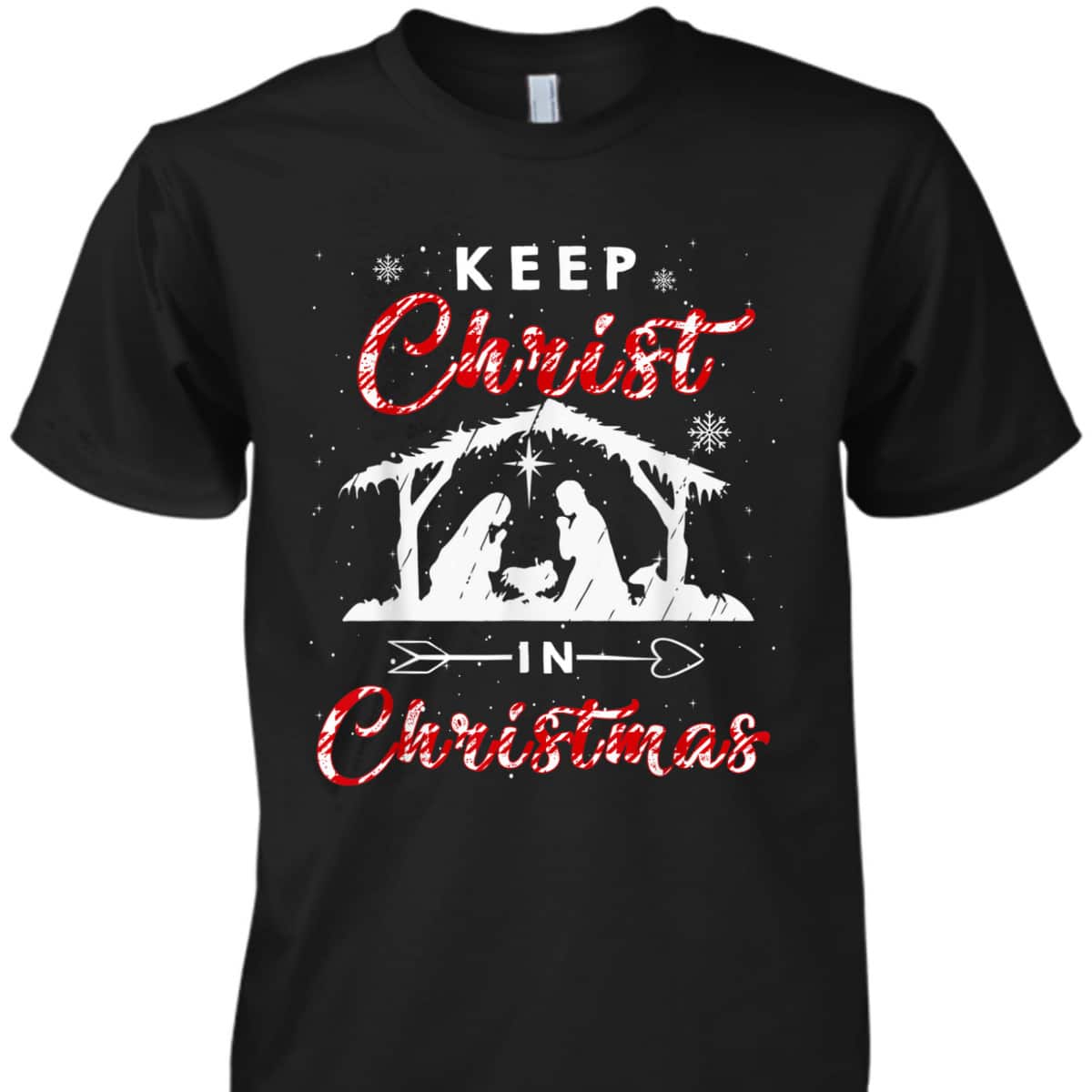 Keep Christ In Christmas Red Plaid Christian Love Xmas T-Shirt Keep Christ In Christmas Red Plaid Christian Love Xmas T-Shirt