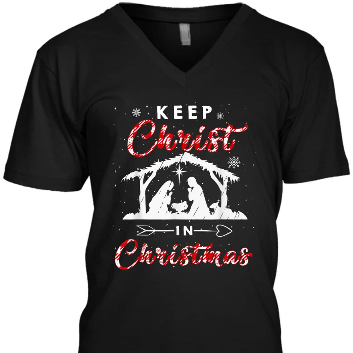 Keep Christ In Christmas Red Plaid Christian Love Xmas T-Shirt Keep Christ In Christmas Red Plaid Christian Love Xmas T-Shirt