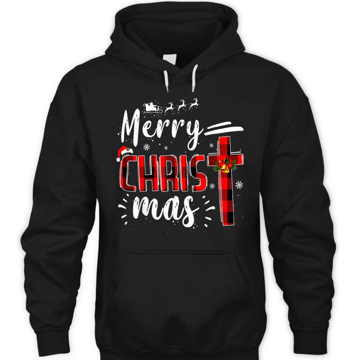 Merry Christmas Xmas Cross Red Plaid Christian Santa Claus T-Shirt Merry Christmas Xmas Cross Red Plaid Christian Santa Claus T-Shirt