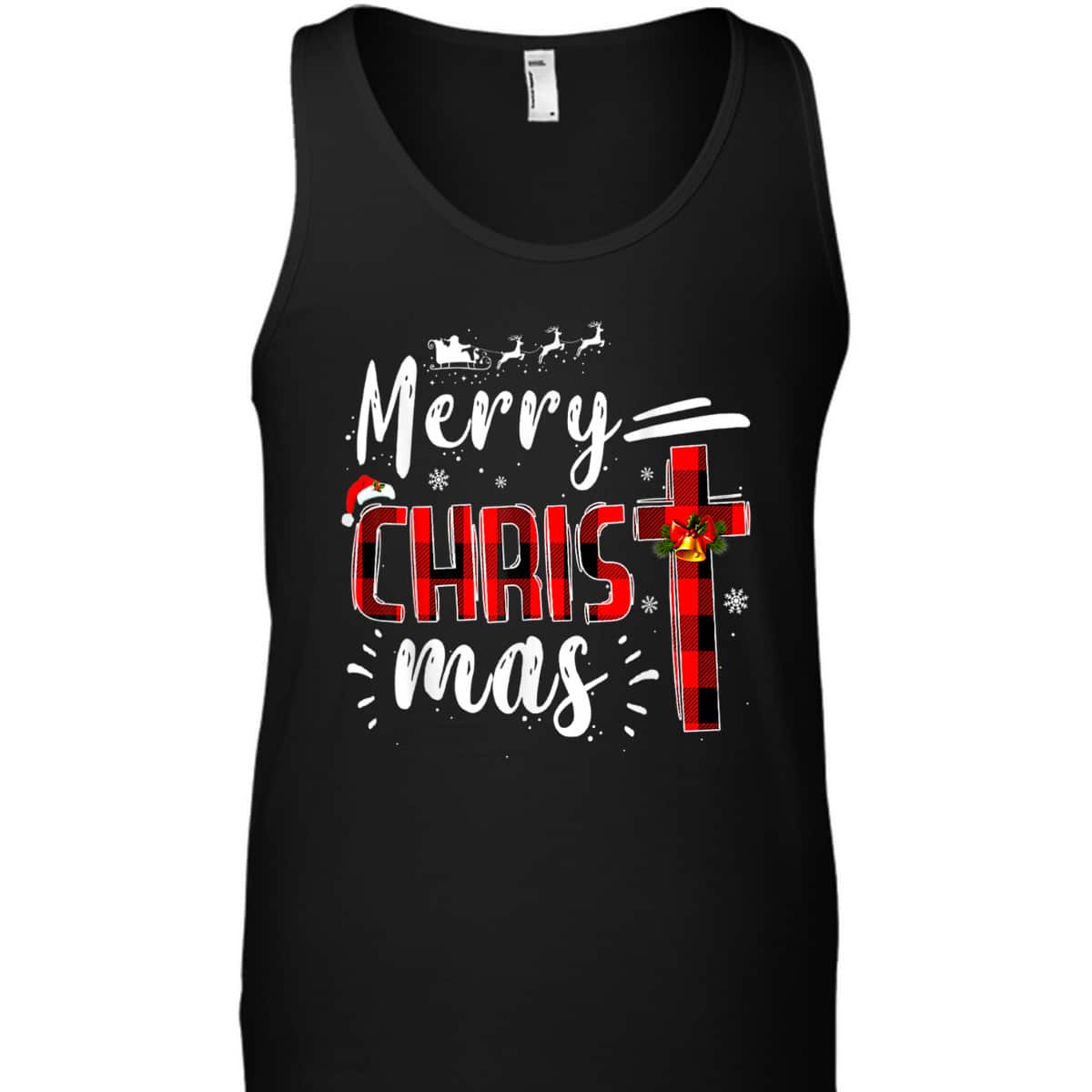 Merry Christmas Xmas Cross Red Plaid Christian Santa Claus T-Shirt Merry Christmas Xmas Cross Red Plaid Christian Santa Claus T-Shirt