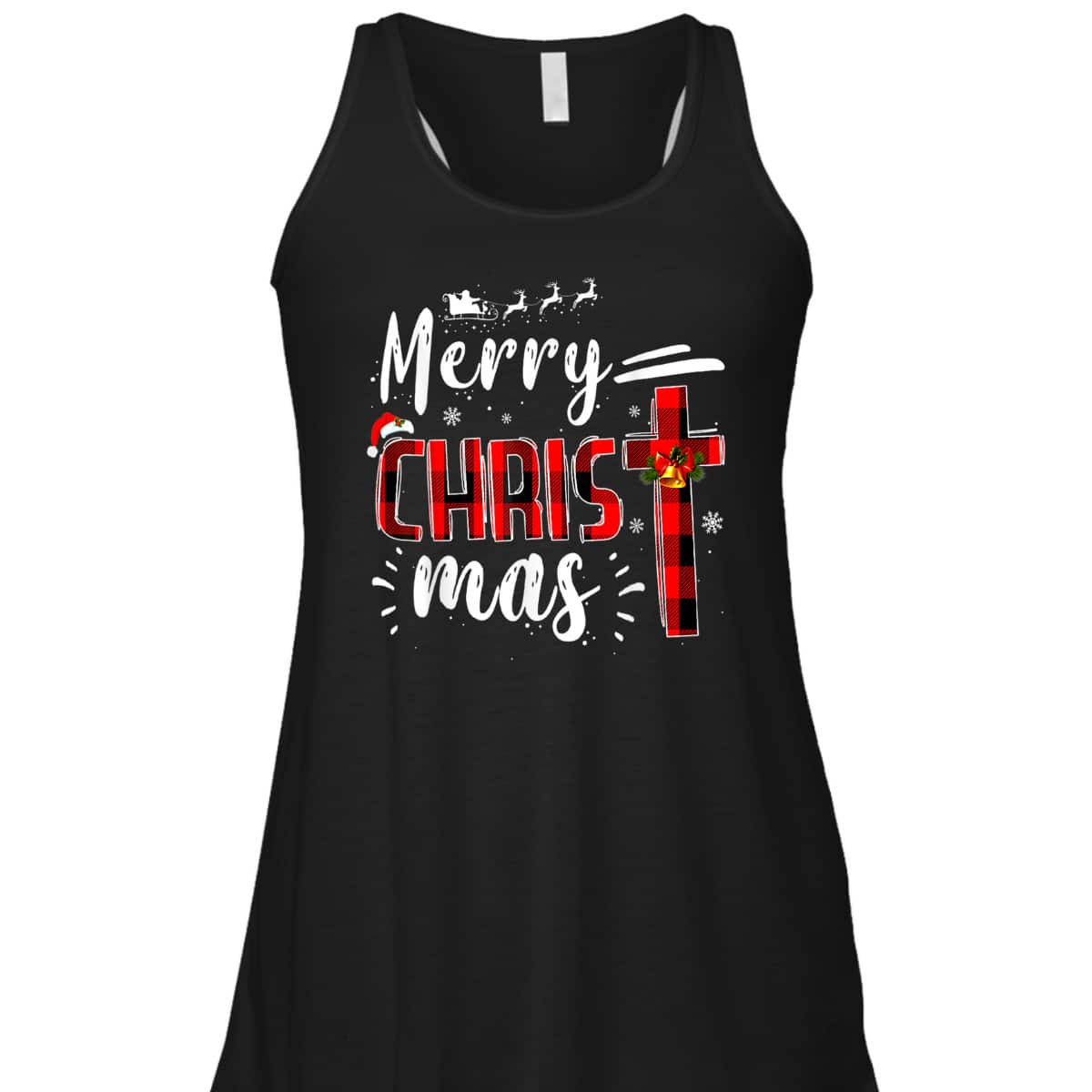 Merry Christmas Xmas Cross Red Plaid Christian Santa Claus T-Shirt Merry Christmas Xmas Cross Red Plaid Christian Santa Claus T-Shirt