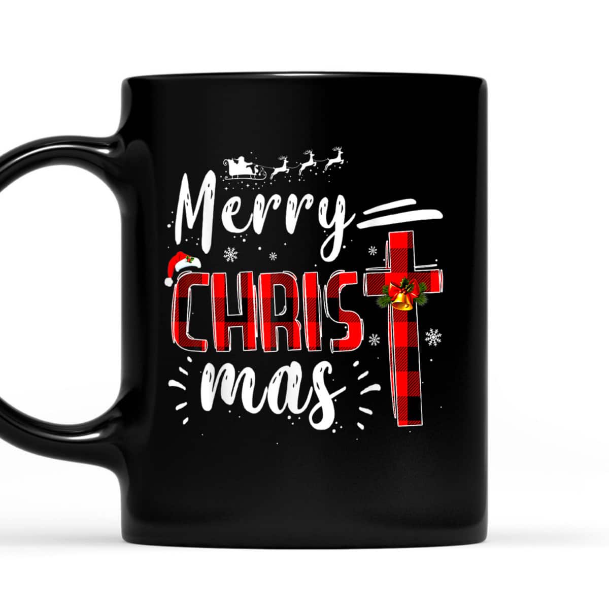 Merry Christmas Xmas Cross Red Plaid Christian Santa Claus T-Shirt Merry Christmas Xmas Cross Red Plaid Christian Santa Claus T-Shirt