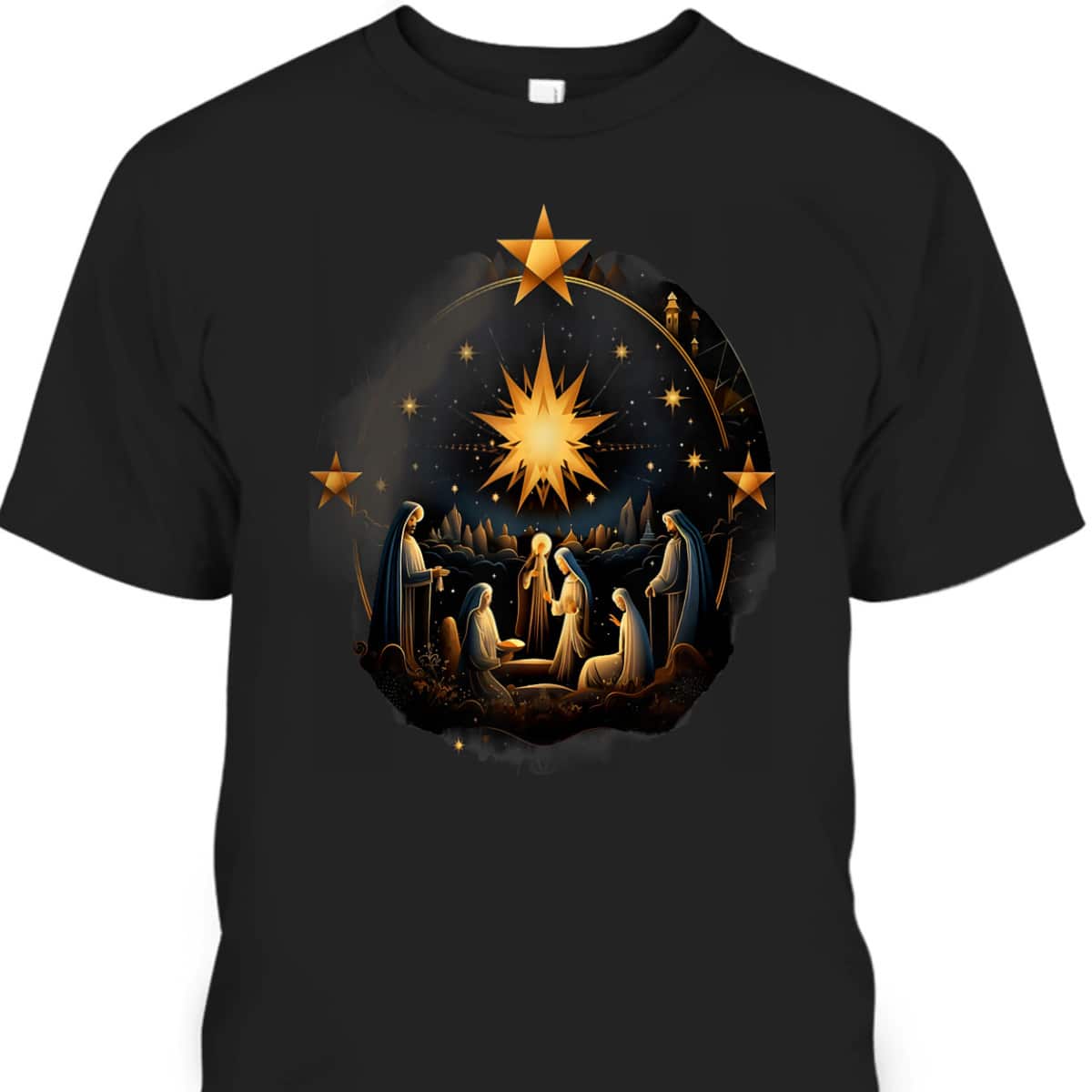 Christmas Birth Of Jesus Nativity Scene Star Christian X-Mas T-Shirt Christmas Birth Of Jesus Nativity Scene Star Christian X-Mas T-Shirt